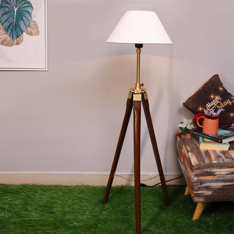 HOMESAKE Wooden Floor Lamp