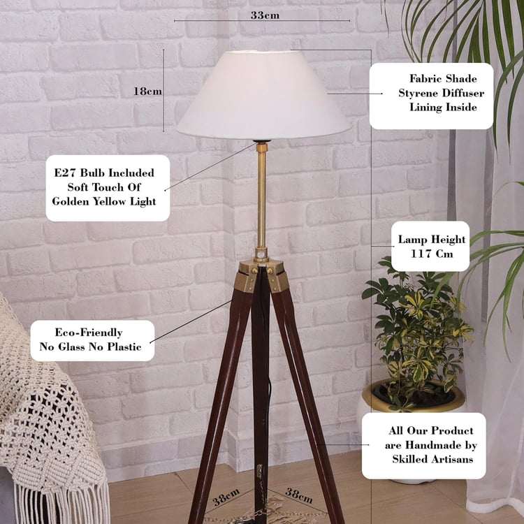 HOMESAKE Wooden Floor Lamp