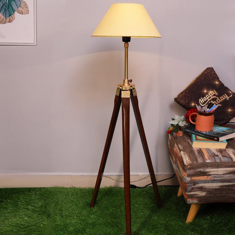 HOMESAKE Wooden Floor Lamp