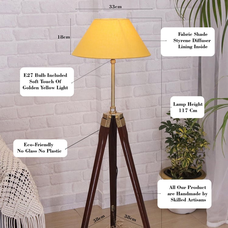 HOMESAKE Wooden Floor Lamp