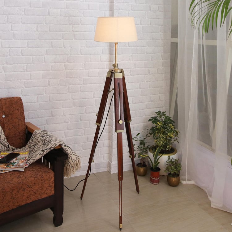 HOMESAKE Wooden Floor Lamp