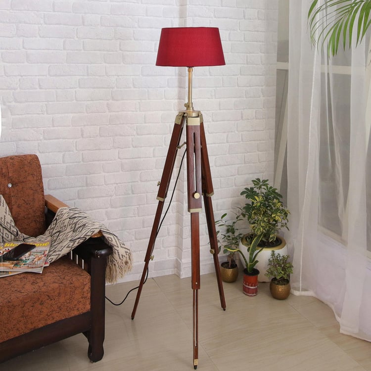 HOMESAKE Wooden Floor Lamp