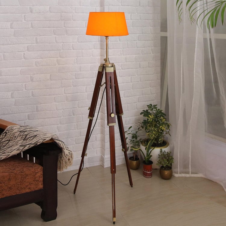 HOMESAKE Wooden Floor Lamp