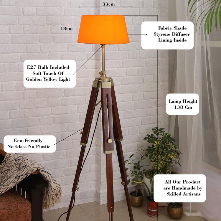 HOMESAKE Wooden Floor Lamp