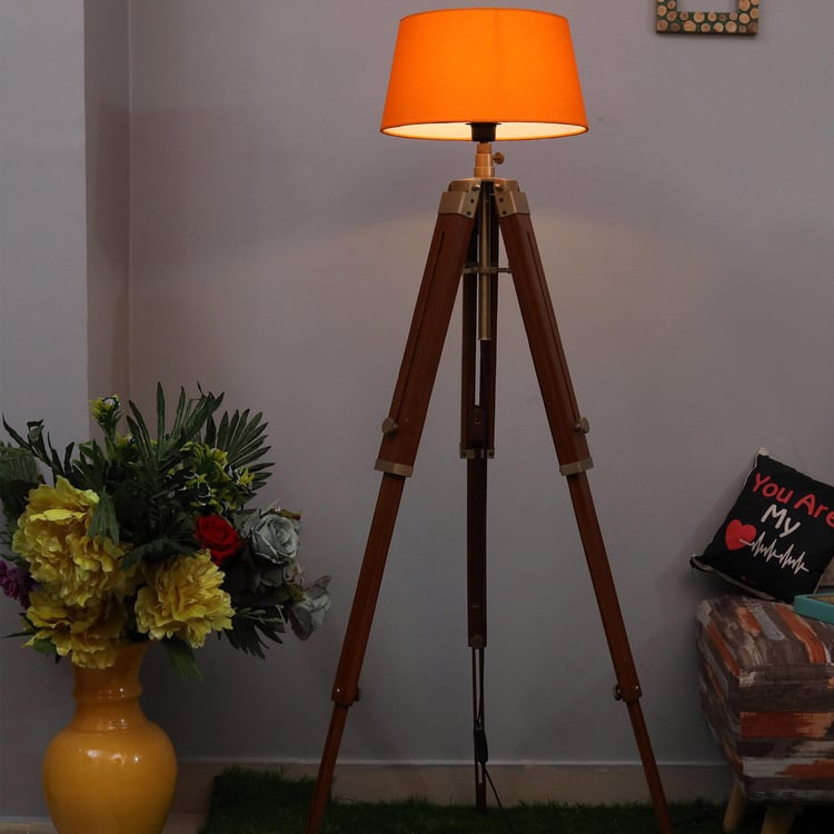 HOMESAKE Wooden Floor Lamp