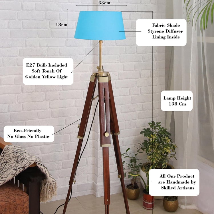 HOMESAKE Wooden Floor Lamp