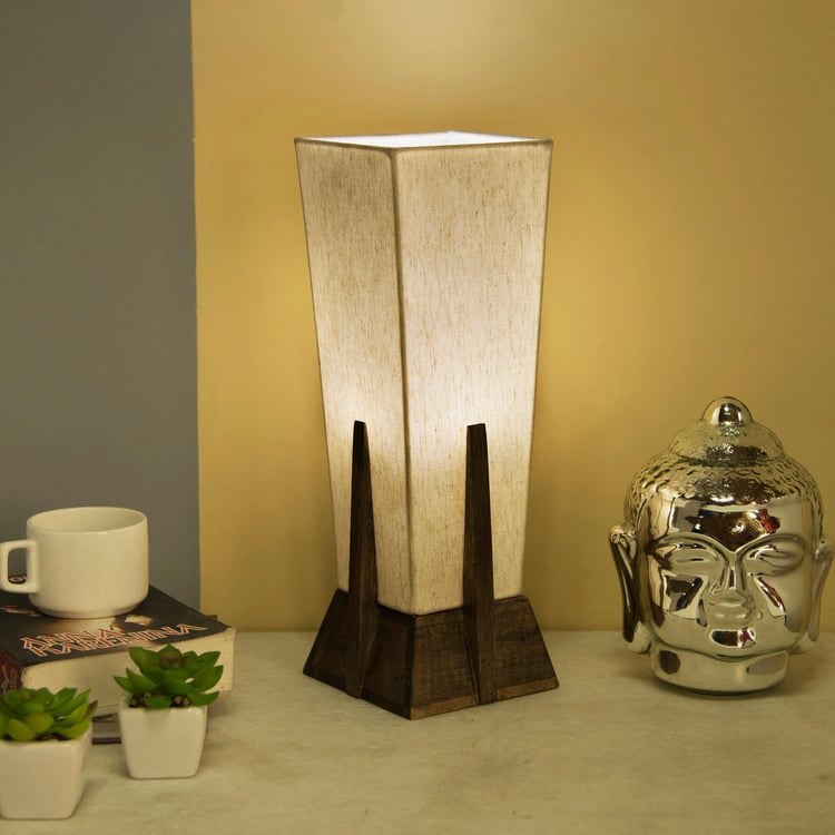 HOMESAKE Mango Wood Table Lamp