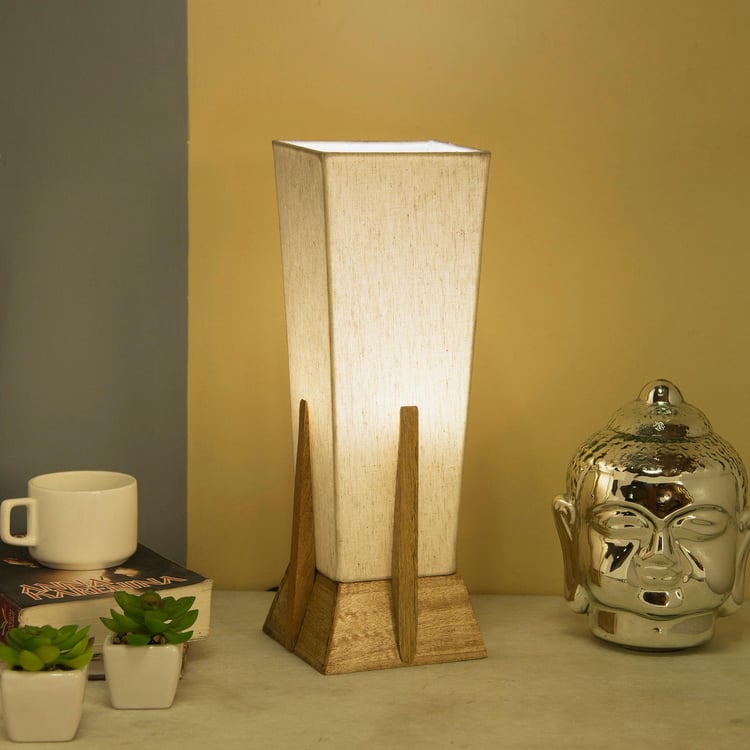 HOMESAKE Mango Wood Table Lamp