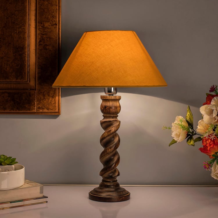 HOMESAKE Wooden Table Lamp