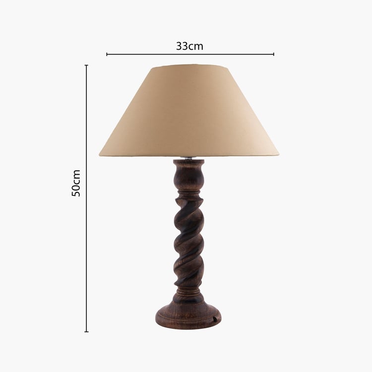 HOMESAKE Wooden Table Lamp