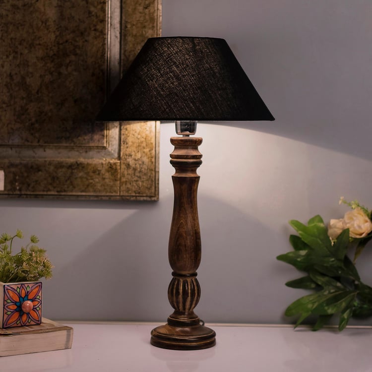 HOMESAKE Wooden Table Lamp