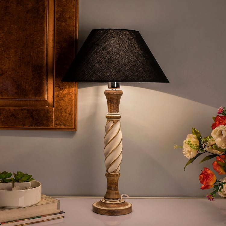 HOMESAKE Wooden Table Lamp