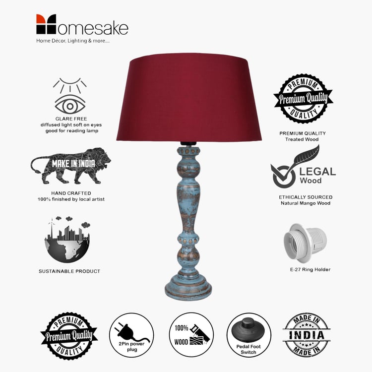 HOMESAKE Wooden Table Lamp