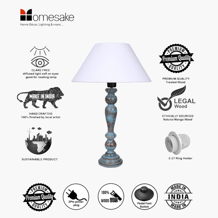 HOMESAKE Wooden Table Lamp