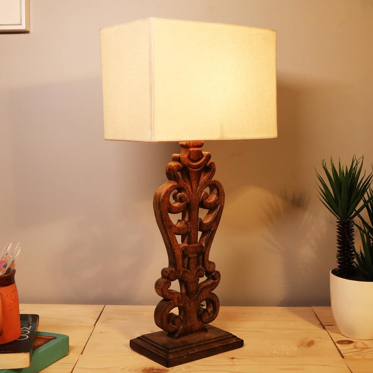 HOMESAKE Wooden Table Lamp