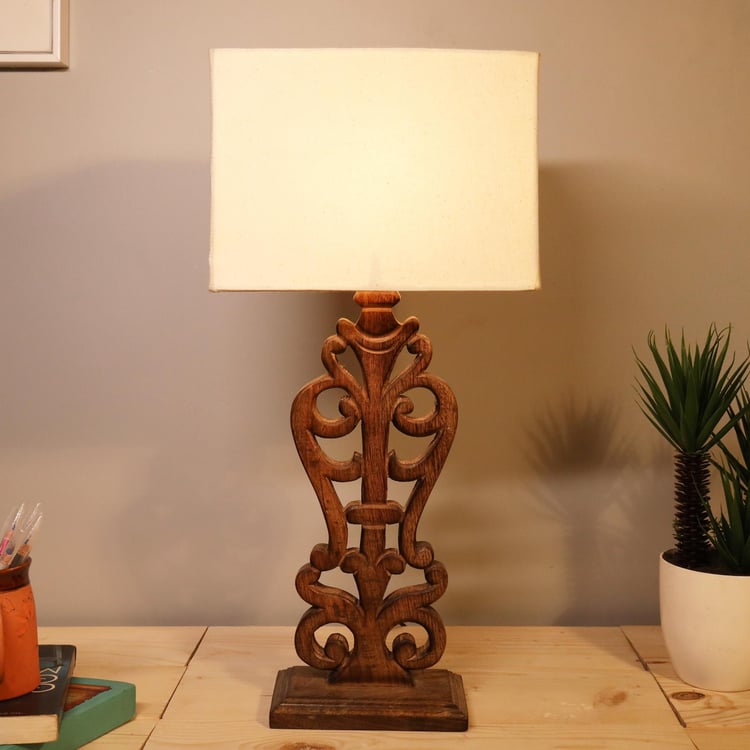 HOMESAKE Wooden Table Lamp