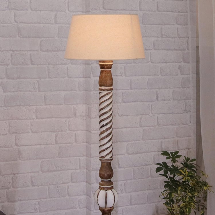 HOMESAKE Wooden Floor Lamp