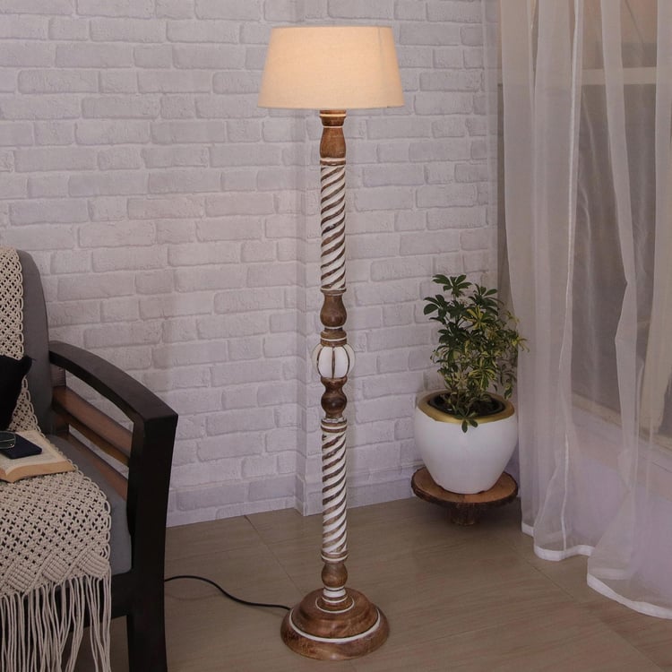 HOMESAKE Wooden Floor Lamp