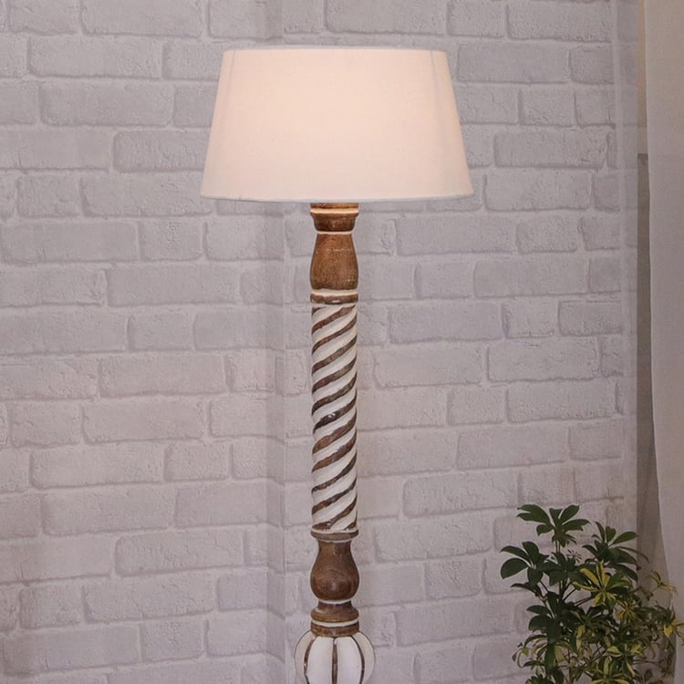 HOMESAKE Wooden Floor Lamp