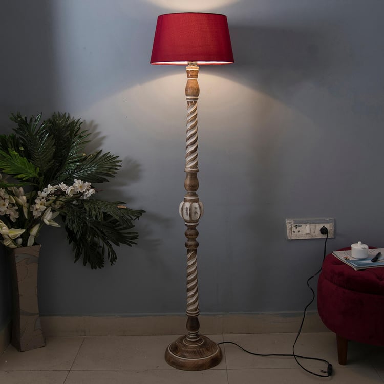 HOMESAKE Wooden Floor Lamp