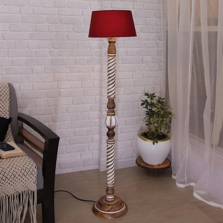 HOMESAKE Wooden Floor Lamp