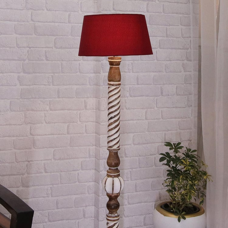 HOMESAKE Wooden Floor Lamp