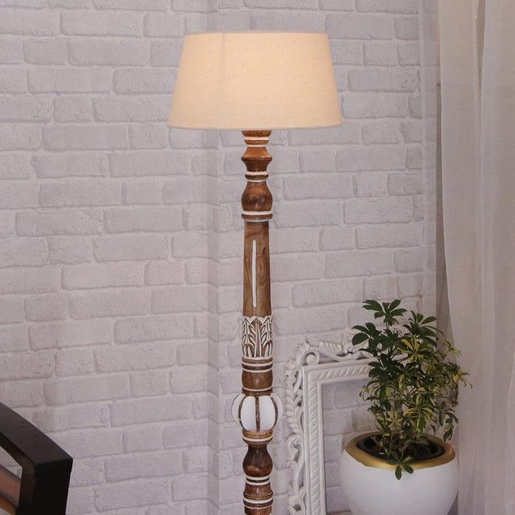 HOMESAKE Wooden Floor Lamp