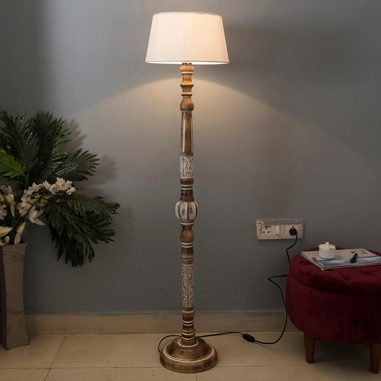 HOMESAKE Wooden Floor Lamp