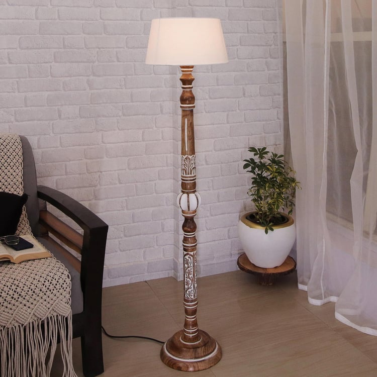 HOMESAKE Wooden Floor Lamp