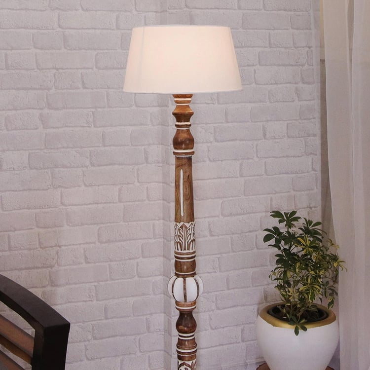 HOMESAKE Wooden Floor Lamp