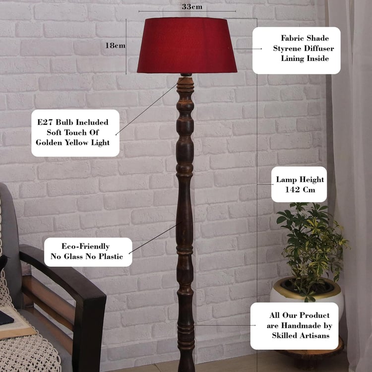 HOMESAKE Wooden Floor Lamp