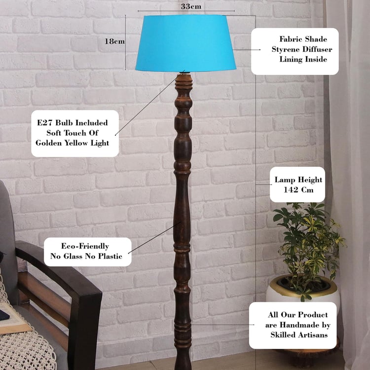 HOMESAKE Wooden Floor Lamp