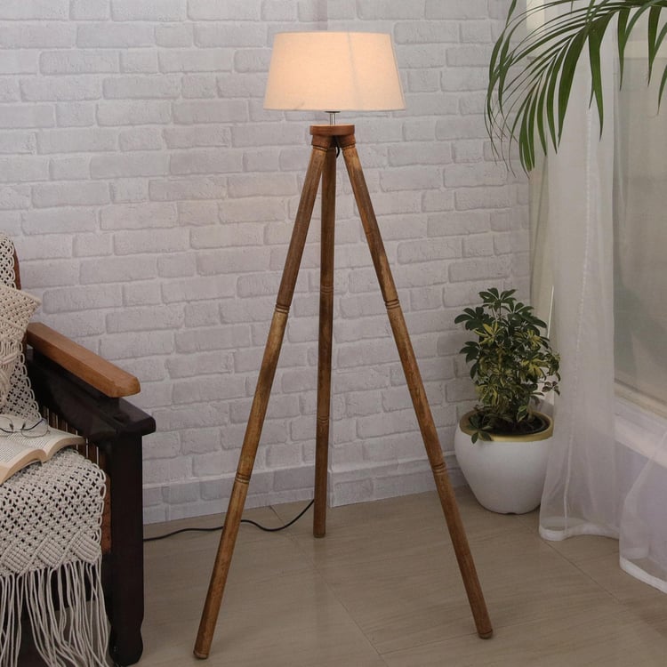 HOMESAKE Wooden Floor Lamp