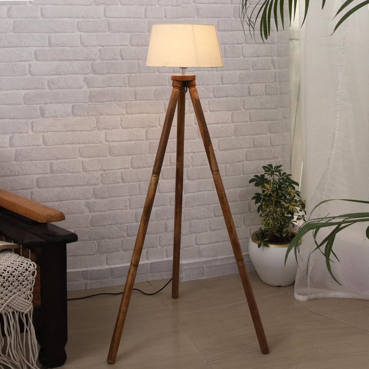 HOMESAKE Wooden Floor Lamp