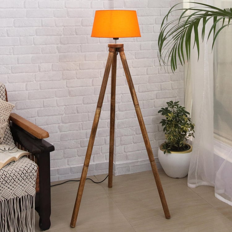 HOMESAKE Wooden Floor Lamp