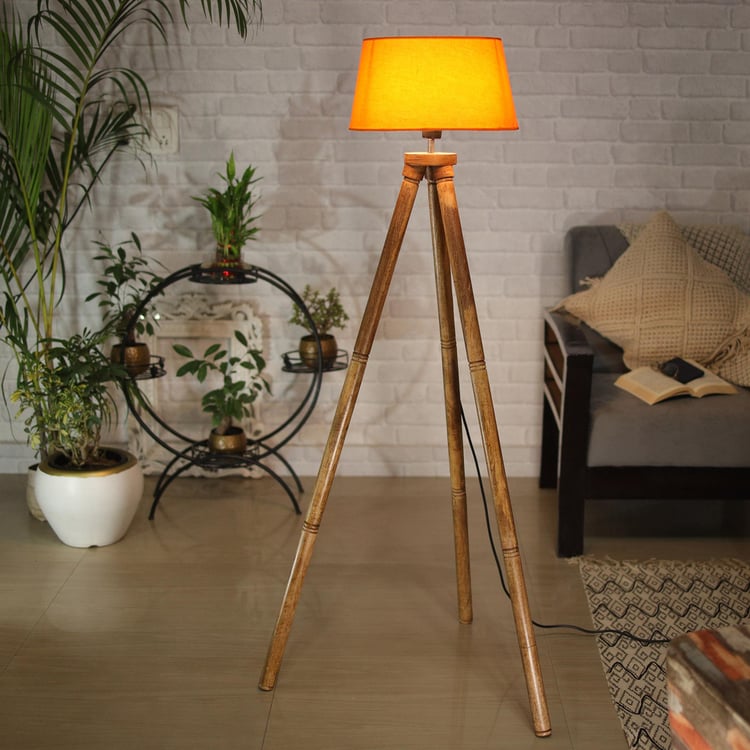 HOMESAKE Wooden Floor Lamp