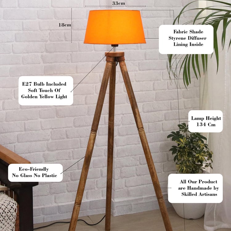 HOMESAKE Wooden Floor Lamp