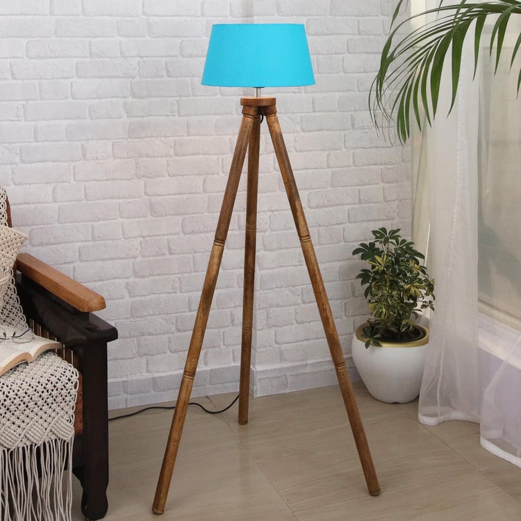 HOMESAKE Wooden Floor Lamp