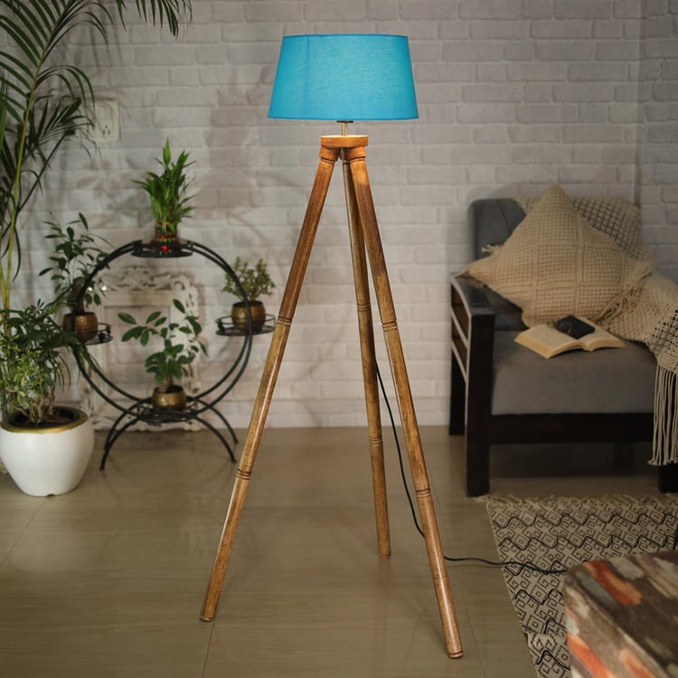 HOMESAKE Wooden Floor Lamp