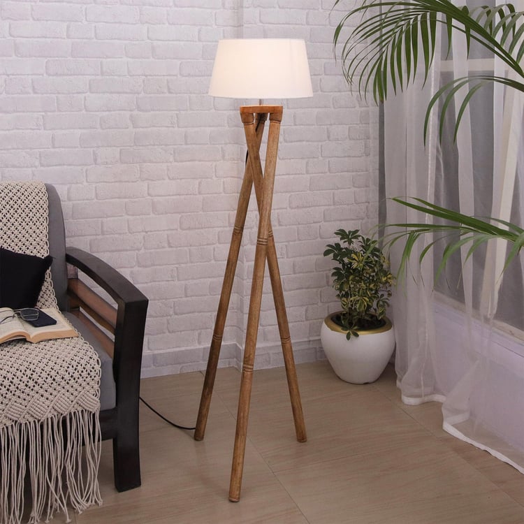 HOMESAKE Wooden Floor Lamp