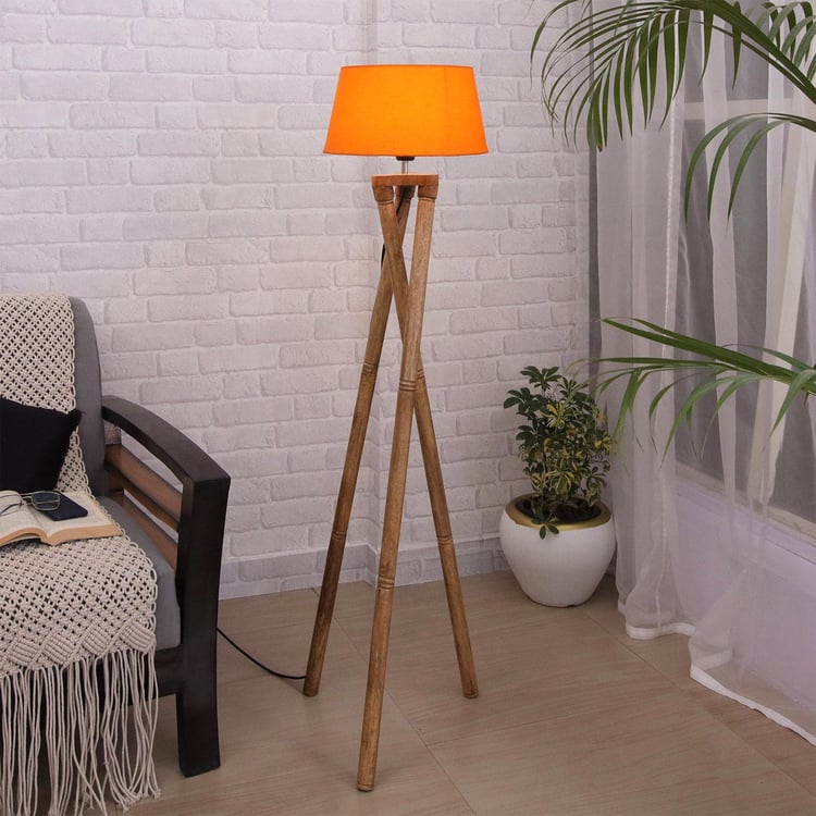 HOMESAKE Wooden Floor Lamp