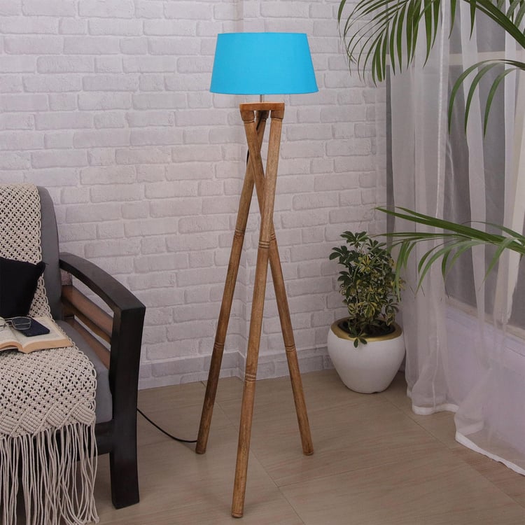 HOMESAKE Wooden Floor Lamp