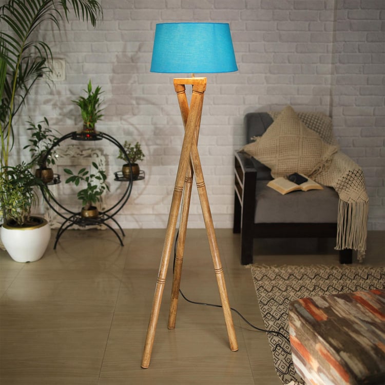 HOMESAKE Wooden Floor Lamp