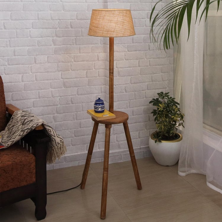 HOMESAKE Wooden Floor Lamp