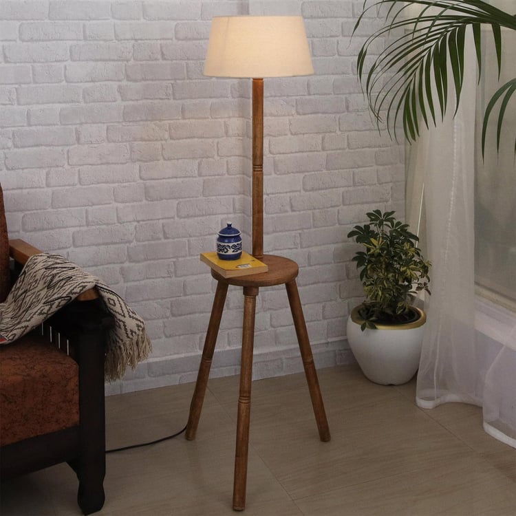 HOMESAKE Wooden Floor Lamp