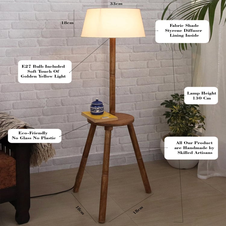 HOMESAKE Wooden Floor Lamp