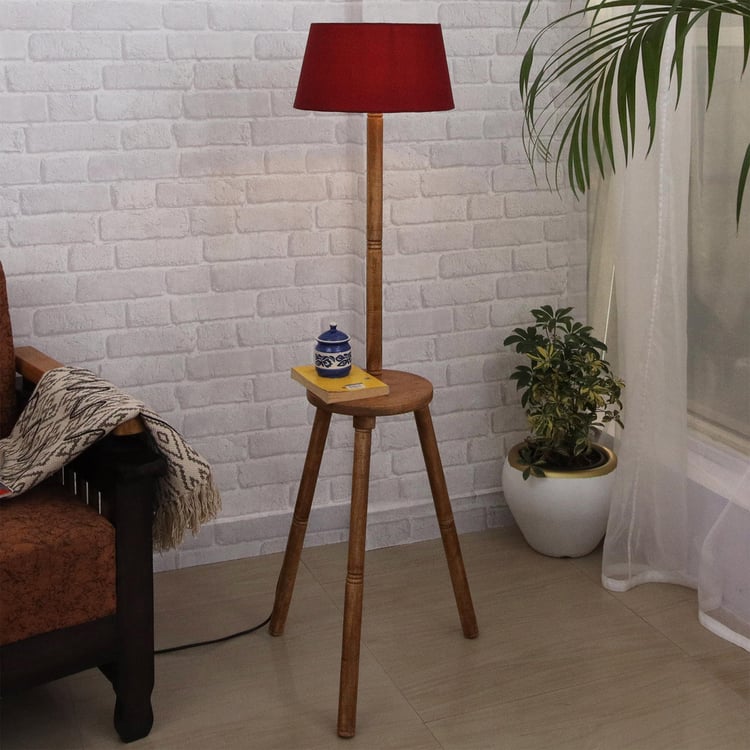 HOMESAKE Wooden Floor Lamp