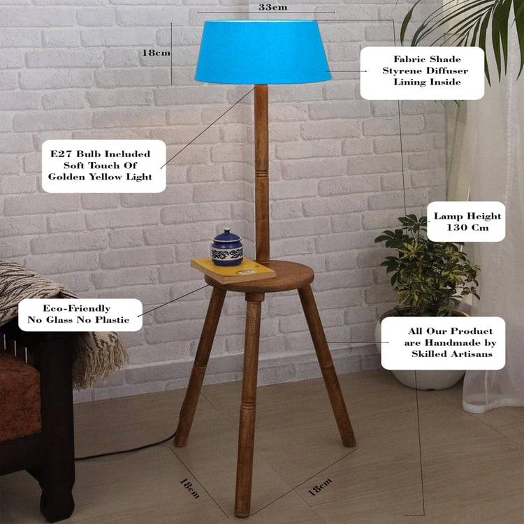 HOMESAKE Wooden Floor Lamp