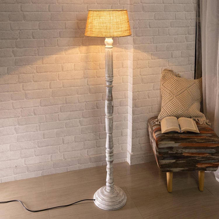 HOMESAKE Wooden Floor Lamp