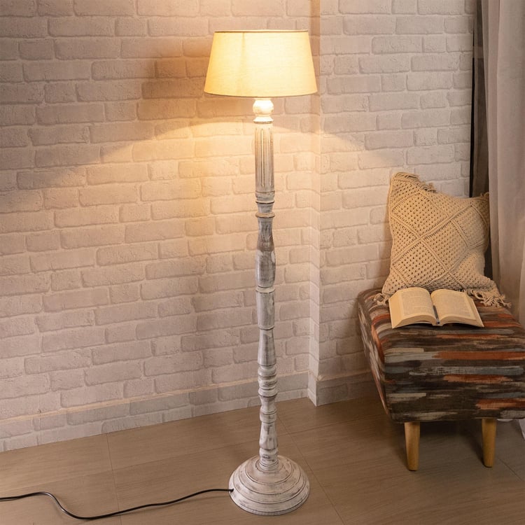 HOMESAKE Wooden Floor Lamp